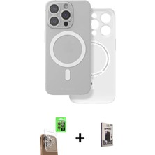 BUTİMAR'S iPhone 16 Pro Max Çekirdek Klasik - Siyah Bilvis Hayalet Cam Ekran Koruyucu + Çöl Titanyum Raze Metal Kamera Lens