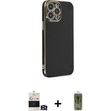 BUTİMAR'S iPhone 14 Pro Max Yankı Serisi - Siyah Joko Magic 5d Hayalet Cam + Gold Bilvis Titan Kamera Lens