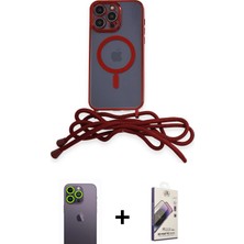 BUTİMAR'S iPhone 13 Pro Max Eksen Özel Seri - Siyah Bilvis 3D Mat Cam Ekran Koruyucu + Yeşil Neon Fosforlu Kamera Lens