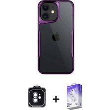 BUTİMAR'S iPhone 11 Akış Çizgi Koleksiyonu - Siyah Bilvis 5in1 3D Magic Cam Ekran Koruyucu + Mavi Pvd Metal Kamera Lens
