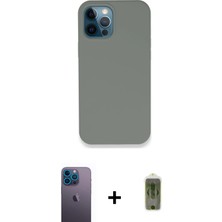 BUTİMAR'S iPhone 12 Pro Max Zirve Modern Özel Seri - Siyah Joko Magic 5d Hayalet Cam + Mavi Neon Fosforlu Kamera Lens