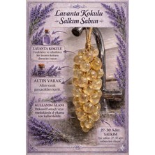 Maison Bonita El Yapımı Altın Varak Detaylı Lavanta Kokulu Musluk Salkım Sabunu