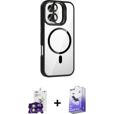 BUTİMAR'S iPhone 16 Yadigar Asil Koleksiyonu - Siyah Bilvis 5in1 5d Magic Hayalet Cam Ekran Koruyucu + Yeşil Bilvis Titan Kamera Lens