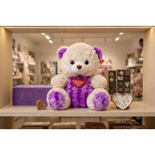 30 cm Mor Peluş Ayı – Yumuşacık Peluş Ayıcık, Sevgiliye Hediye Oyuncak