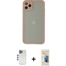 BUTİMAR'S iPhone 12 Pro Ahenk Çizgi Serisi - Siyah 6d Mat Seramik Hayalet Nano Ekran Koruyucu + Mavi Shine Kamera Lens