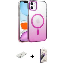 BUTİMAR'S iPhone 11 Ahenk Doku Özel Seri - Siyah Bilvis 3D Mat Cam Ekran Koruyucu + Sarı Renkli Kamera Lens Koruma Cam