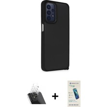 BUTİMAR'S Galaxy A23 4g Atlas Form - Şeffaf Pasifik Cam Ekran Koruyucu + Şeffaf Kamera Lens Koruma Cam