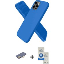 BUTİMAR'S iPhone 12 Pro Max Kozmos Yansıma Özel Seri - Şeffaf Royal Nano Ekran Koruyucu + Sarı Renkli Kamera Lens Koruma Cam