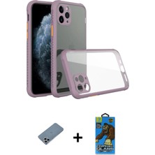BUTİMAR'S iPhone 11 Pro Max Nova Asil Özel Seri - Siyah 18D Cam Ekran Koruyucu + Sierra Blue Shine Kamera Lens Koruma Cam