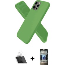 BUTİMAR'S iPhone 12 Pro Kozmos Yansıma Özel Seri - Siyah 34D Hayalet Izgaralı Cam + Şeffaf Kamera Lens Koruma Cam