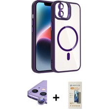 BUTİMAR'S iPhone 11 Yadigar Asil Koleksiyonu - Siyah 6d Mat Seramik Hayalet Nano Ekran Koruyucu + Mor Raze Metal Kamera Lens