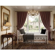 Missidea  Kamelya Sedir Metal  Beyaz Karyola 90X 190 Cm.