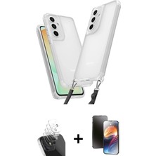 BUTİMAR'S Galaxy A15 4g Ufuk Klasik - Siyah 3D Antistatik Mat Seramik Nano Ekran Koruyucu + Şeffaf Kamera Lens Koruma Cam