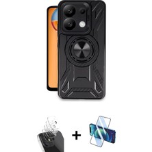 BUTİMAR'S Redmi Note 13 Pro 5g Nova Yansıma Prime - Siyah 3D Antistatik Cam Ekran Koruyucu + Şeffaf Kamera Lens Koruma Cam
