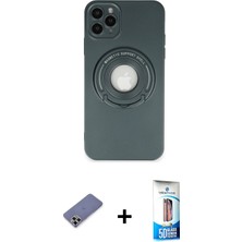 BUTİMAR'S iPhone 12 Pro Max Eksen Klasik Prime - Siyah 5d Eko Cam Ekran Koruyucu + Gold Metal Kamera Lens Koruma Cam