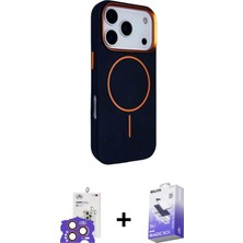 BUTİMAR'S iPhone 17 Pro Max Kutup Minimal Prime - Siyah Bilvis 5in1 5d Magic Hayalet Cam Ekran Koruyucu + Turuncu Bilvis Titan Kamera Lens