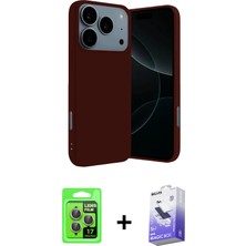 BUTİMAR'S iPhone 17 Pro Ahenk Serisi - Siyah Bilvis 5in1 5d Magic Hayalet Cam Ekran Koruyucu + Gri Raze Metal Kamera Lens