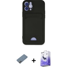 BUTİMAR'S iPhone 12 Vadi Çizgi Prime - Siyah Bilvis 5in1 5d Magic Hayalet Cam Ekran Koruyucu + Gökkuşağı Shine Kamera Lens Koruma Cam