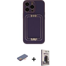 BUTİMAR'S iPhone 13 Pro Max Kozmos Minimal Prime - Siyah Bilvis Hayalet Cam Ekran Koruyucu + Turuncu Renkli Kamera Lens Koruma Cam