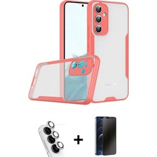 BUTİMAR'S Galaxy A24 4g Atlas Asil Serisi - Siyah 3D Antistatik Hayalet Cam Ekran Koruyucu + Gümüş Valdez Metal Kamera Lens