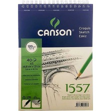 Kitabevimden Canson Teknik Resim Defteri Blok Üstten Spiralli 40 Yp A5 120 gr FCNS12040A5US