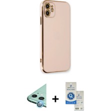 BUTİMAR'S iPhone 11 Yankı Serisi - Şeffaf Royal Nano Ekran Koruyucu + Mavi Raze Metal Kamera Lens