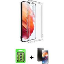 BUTİMAR'S Galaxy A15 4g Zirve Doku - Siyah 3D Antistatik Mat Seramik Nano Ekran Koruyucu + Gümüş Raze Metal Kamera Lens