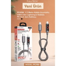 Azurtech FC153 PD30W Usb-C To Lightning Hızlı Şarj Kablosu 1.2m – Örgü Kablo