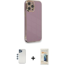 BUTİMAR'S iPhone 12 Pro Yankı Serisi - Siyah 6d Mat Seramik Hayalet Nano Ekran Koruyucu + Mavi Shine Kamera Lens