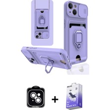 BUTİMAR'S iPhone 14 Vadi Form Prime - Siyah Bilvis 5in1 5d Magic Hayalet Cam Ekran Koruyucu + Gümüş Pvd Metal Kamera Lens