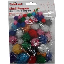 Kitabevimden Colorland Pon Pon Simli Karışık 60 Lı COLOR-PON02
