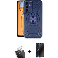 BUTİMAR'S Galaxy A35 5g Nova Yansıma Prime - Siyah 3D Antistatik Hayalet Cam Ekran Koruyucu + Şeffaf Kamera Lens Koruma Cam
