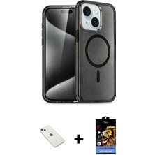 BUTİMAR'S iPhone 14 Nova Asil Prime - Siyah Buffer Hayalet Cam Ekran Koruyucu + Sierra Blue Diamond Kamera Lens