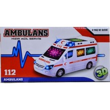 Kitabevimden Ctoy Oyuncak Pilli Sesli ve Işıklı 3D Ambulans