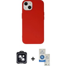 BUTİMAR'S iPhone 14 Ahenk Serisi - Şeffaf Royal Nano Ekran Koruyucu + Siyah Pvd Metal Kamera Lens