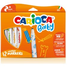 Kitabevimden Carioca Keçeli Boya Kalemi Jumbo Bebek Süper Yıkanabilir 12 Li 42814