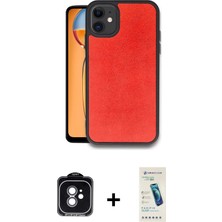 BUTİMAR'S iPhone 11 Kıvılcım Işık Serisi - Şeffaf Pasifik Cam Ekran Koruyucu + Yeşil Pvd Metal Kamera Lens