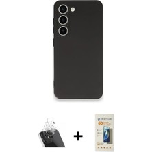 BUTİMAR'S Galaxy S23 Plus Kozmos Yansıma Özel Seri - Siyah 6d Mat Seramik Hayalet Nano Ekran Koruyucu + Şeffaf Kamera Lens Koruma Cam