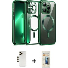 BUTİMAR'S iPhone 13 Pro Max Nova Işık Özel Seri - Siyah 6d Mat Seramik Hayalet Nano Ekran Koruyucu + Gold Shine Kamera Lens