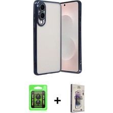 BUTİMAR'S Galaxy S25 Edge Vadi Minimal - Siyah Bilvis 3D Cam Ekran Koruyucu + Siyah Raze Metal Kamera Lens