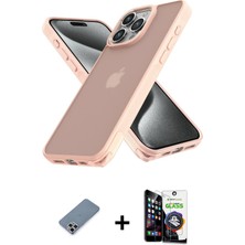 BUTİMAR'S iPhone 12 Pro Max Atlas Form - Şeffaf Temperli Cam Ekran Koruyucu + Gümüş Metal Kamera Lens Koruma Cam