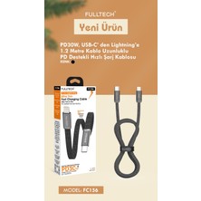 Azurtech FC156 PD30W Usb-C To Lightning Hızlı Şarj Kablosu 1.2m – Örgü