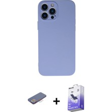 BUTİMAR'S iPhone 13 Pro Max Ahenk Serisi - Siyah Bilvis 5in1 5d Magic Hayalet Cam Ekran Koruyucu + Pembe Renkli Kamera Lens Koruma Cam