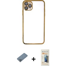 BUTİMAR'S iPhone 11 Pro Max Vadi Minimal - Siyah 6d Mat Seramik Hayalet Nano Ekran Koruyucu + Sierra Blue Shine Kamera Lens Koruma Cam