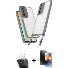 BUTİMAR'S Galaxy A15 4g Ufuk Klasik - Siyah 3D Antistatik Mat Seramik Nano Ekran Koruyucu + Şeffaf Kamera Lens Koruma Cam