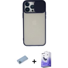 BUTİMAR'S iPhone 13 Pro Max Vadi Çizgi - Siyah Bilvis 5in1 5d Magic Hayalet Cam Ekran Koruyucu + Mavi Shine Kamera Lens Koruma Cam