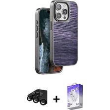 BUTİMAR'S iPhone 15 Pro Atlas Minimal Özel Seri - Siyah Bilvis 5in1 3D Magic Cam Ekran Koruyucu + Siyah Raze Metal Kamera Lens