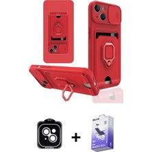 BUTİMAR'S iPhone 14 Vadi Form Prime - Siyah Bilvis 5in1 5d Magic Hayalet Cam Ekran Koruyucu + Gümüş Pvd Metal Kamera Lens