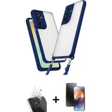 BUTİMAR'S Galaxy A15 4g Ufuk Klasik - Siyah 3D Antistatik Mat Seramik Nano Ekran Koruyucu + Şeffaf Kamera Lens Koruma Cam