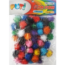 Kitabevimden Puti Pon Pon Karışık Metalik 10-20-30 mm